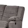 Tee 63 Inch Manual Recliner Loveseat Cushioned Gray Chenille Upholstery By Casagear Home BM309342