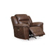 Ashley Aky 43’’ Power Recliner Chair Rocker Dark Brown Faux Leather