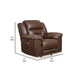 Ashley Aky 43’’ Power Recliner Chair Rocker Dark Brown Faux Leather