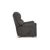 Zom 39 Inch Manual Recliner Chair Rocker Slate Gray Vegan Faux Leather By Casagear Home BM309358