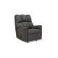 Zom 39 Inch Manual Recliner Chair Rocker, Slate Gray Vegan Faux Leather By Casagear Home