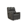 Zom 39 Inch Manual Recliner Chair Rocker, Slate Gray Vegan Faux Leather By Casagear Home