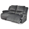 Yan 68 Inch Power Reclining Loveseat Cushioned Seat Charcoal Upholstery By Casagear Home BM309371