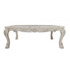 Ally 54 Inch Coffee Table Aspen Wood Classic Ornate Scrollwork Polyresin By Casagear Home BM309394