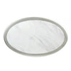 Kyna 50 Inch Coffee Table Sintered Top 1 Drawer Classic Oval Silver By Casagear Home BM309400