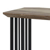 Nori 47 Inch Sofa Table Metal Strip Base MDF Antique Oak Brown and Black By Casagear Home BM309438