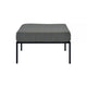Rain 29 Inch Outdoor Patio Ottoman, Waterproof Polypropylene, Smooth Gray By Casagear Home