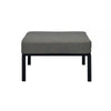 Rain 29 Inch Outdoor Patio Ottoman, Waterproof Polypropylene, Smooth Gray By Casagear Home