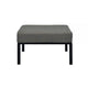 Rain 29 Inch Outdoor Patio Ottoman, Waterproof Polypropylene, Smooth Gray By Casagear Home