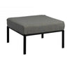 Rain 29 Inch Outdoor Patio Ottoman, Waterproof Polypropylene, Smooth Gray By Casagear Home