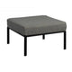 Rain 29 Inch Outdoor Patio Ottoman, Waterproof Polypropylene, Smooth Gray By Casagear Home