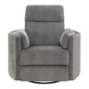 Sage 37 Inch Manual Recliner with Swivel Chenille Upholstery Charcoal By Casagear Home BM309452