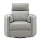 Sage 37 Inch Manual Recliner with Swivel Chenille Upholstery Smooth Gray By Casagear Home BM309453