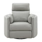 Sage 37 Inch Manual Recliner with Swivel Chenille Upholstery Smooth Gray By Casagear Home BM309453