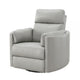 Sage 37 Inch Manual Recliner with Swivel, Chenille Upholstery, Smooth Gray By Casagear Home