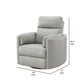 Sage 37 Inch Manual Recliner with Swivel Chenille Upholstery Smooth Gray By Casagear Home BM309453