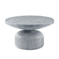 Lylie 30 Inch Coffee Table Round Naturalistic Design Gray Durable Cement By Casagear Home BM309460