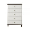 Aren 36 Inch Tall Dresser Chest Jewelry Tray 5 Drawers Solid Wood White By Casagear Home BM309467