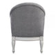 Fil 32 Inch Armchair Tufted Backrest Fabric Upholstery Poplar Wood Gray By Casagear Home BM309470