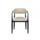 Jerry 23 Inch Dining Chair Set of 2 Fabric Upholstered Beige and Black By Casagear Home BM309472