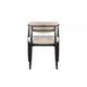 Jerry 23 Inch Dining Chair Set of 2 Fabric Upholstered Beige and Black By Casagear Home BM309472