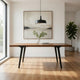 Hilly 59-83 Inch Extendable Dining Table, Rubberwood, Brown and Black  By Casagear Home