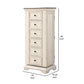 Maia 64 Inch Tall Swivel Dresser Chest Mirror Velvet Lined Drawers White By Casagear Home BM309487