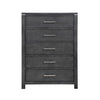 Tal 52 Inch Tall Dresser Chest 5 Drawers Chrome Handles Charcoal Gray By Casagear Home BM309501