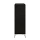 Sami 49 Inch Tall Dresser 5 Drawers Mirror Trim Embossed Texture Black By Casagear Home BM309513