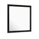 Sami 40 x 40 Dresser Mirror, Embossed Texture, Modern Style, Black Wood  By Casagear Home