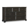 Annu 68 Inch Wide Dresser, 7 Drawers, Felt and Cedar Lining, Walnut Brown By Casagear Home