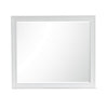 Limi 37 x 43 Dresser Mirror, Modern Wood Frame, White Brushed Finish By Casagear Home