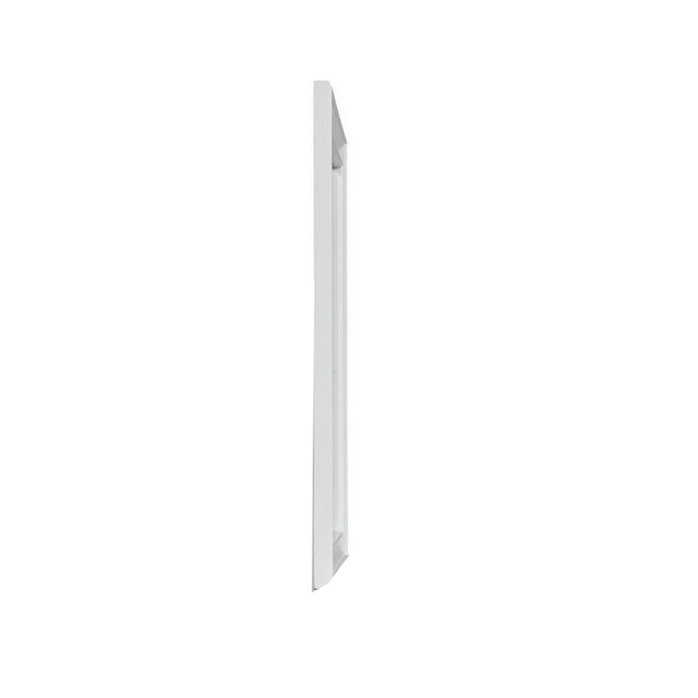 Limi 37 x 43 Dresser Mirror, Modern Wood Frame, White Brushed Finish By Casagear Home