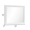 Limi 37 x 43 Dresser Mirror, Modern Wood Frame, White Brushed Finish By Casagear Home