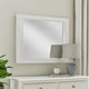 Yoza 38 x 47 Dresser Mirror, Modern, High Gloss White Laminate Finish By Casagear Home