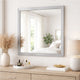 Moko 40 x 40 Dresser Mirror, Square, Modern Style, Gray Finished Frame By Casagear Home