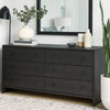 Moko 40 x 40 Dresser Mirror, Square Shape, Modern Style, Black Finished Frame By Casagear Home