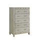 Bet 58 Inch Tall Dresser Chest 5 Rhinestone Drawers Chrome Handles Silver By Casagear Home BM309540