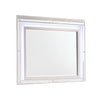 Lee 38 x 50 Dresser Mirror Modern LED Light Trim White Hardwood Frame By Casagear Home BM309544