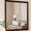 Umi 39 x 39 Dresser Mirror, Molded Design Solid Wood Cherry Square Frame By Casagear Home