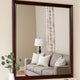 Umi 39 x 39 Dresser Mirror, Molded Design Solid Wood Cherry Square Frame By Casagear Home