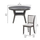 Isla 5 Piece Dining Table Set Diamond Pattern 4 Crossback Chairs Gray By Casagear Home BM309552