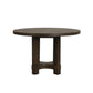 Cora 48 Inch Dining Table Round Rubberwood Frame Brown Ash Veneer By Casagear Home BM309555