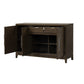 Cora 56 Inch Sideboard Buffet Server 3 Door Cabinets Metal Handles Brown By Casagear Home BM309557