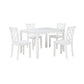 Ava 21 Inch Dining Chair Set of 2 Lattice Back White Rubberwood Frame By Casagear Home BM309559