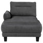 Cyra 110 Inch 2 Piece Sectional Sofa Chaise Gray Fabric Welt Trim By Casagear Home BM309585