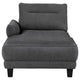 Cyra 110 Inch 2 Piece Sectional Sofa, Chaise, Gray Fabric, Welt Trim By Casagear Home