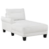 Cyra 110 Inch 2 Piece Sectional Sofa Chaise White Fabric Welt Trim By Casagear Home BM309586