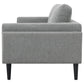 Fiza 87 Inch Sofa Gray Polyester Track Arms Pocket Coils Double Frame By Casagear Home BM309587