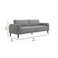 Fiza 87 Inch Sofa Gray Polyester Track Arms Pocket Coils Double Frame By Casagear Home BM309587